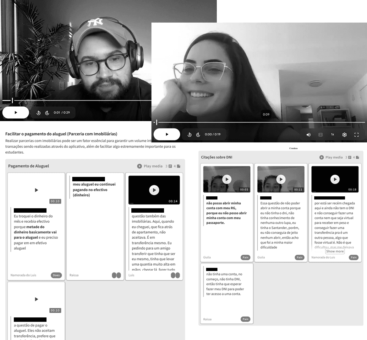 UNEX visual de pesquisa